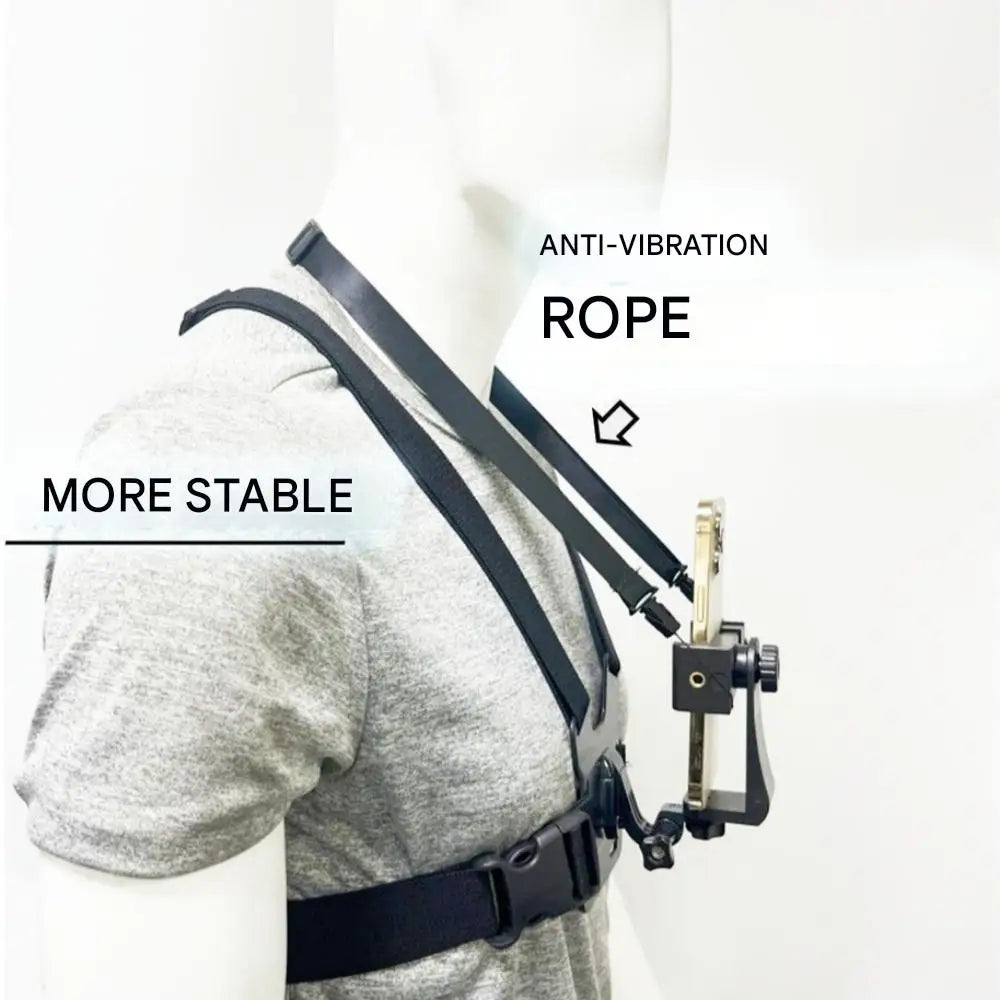 7 in 1 Action Camera Kit Chest Strap Mount Phone Mount Holder Adjustable Live Phone Strap Mount for Cycling Skiing Gopro Holder Quake