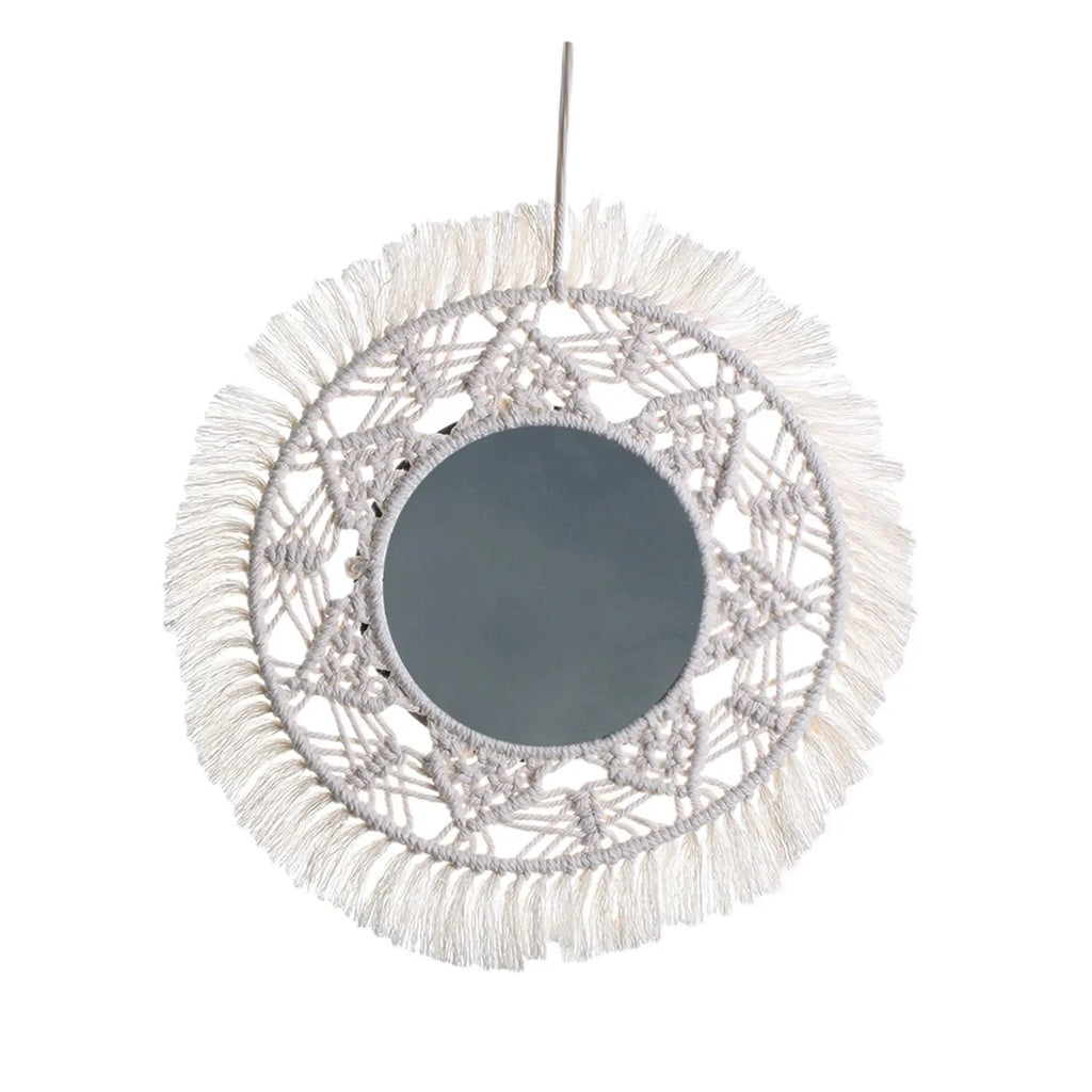 Boho Mirror Decor Decorative Mirror Hanging Wall Mirror,Wall Decor Mirror for Living Room,Apartment,Bathroom Office Entryways Quake Default Title