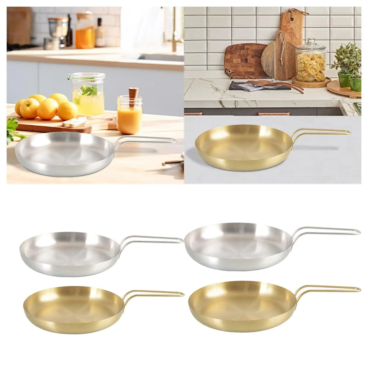 Flat Bottom Grill Pan Stainless Steel Nonstick Steak Frying Pan Round Skillet for Electric Stove Camping Kitchen Quake
