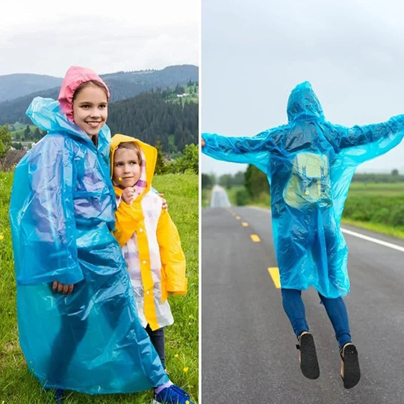 Portable Mini Raincoatball Thicken Disposable Raincoats Cape for Adults Emergency Waterproof Raincoats Ball with Keychain Unisex Quake