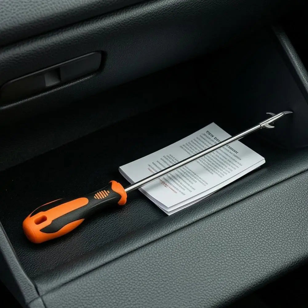 Zinc Alloy Tire Tool Tire Hook Tool Car Tire Groove Stone Remover Universal Wheel Debris Picker with Anti-slip Handle Portable Quake