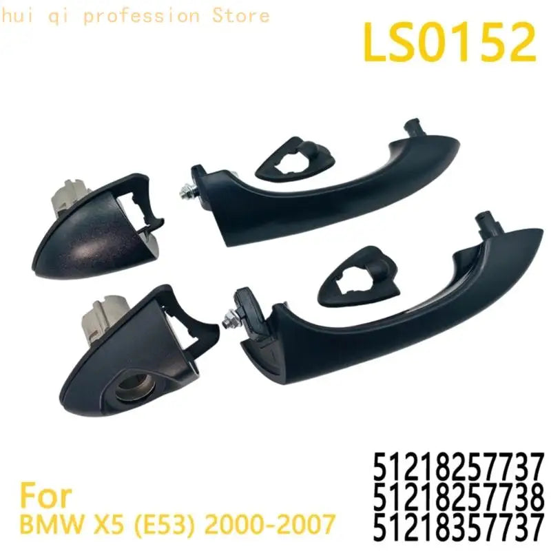 51218257737 Door Handle Assembly for E53 2000-2007, Black Textured Finish H8WE Quake
