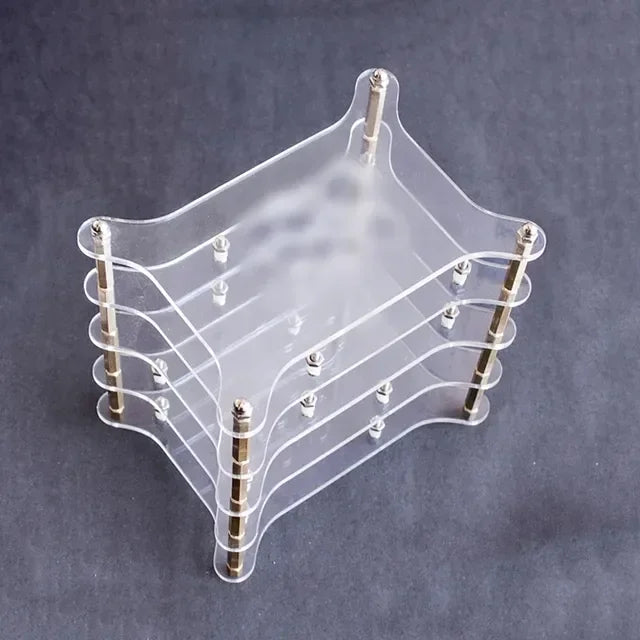 1 2 4-layer Transparent Acrylic Case Clear Shell Enclosure with Logo for for Raspberry Pi 3&for Raspberry Pi 2 Model B DIY Quake 4 layer