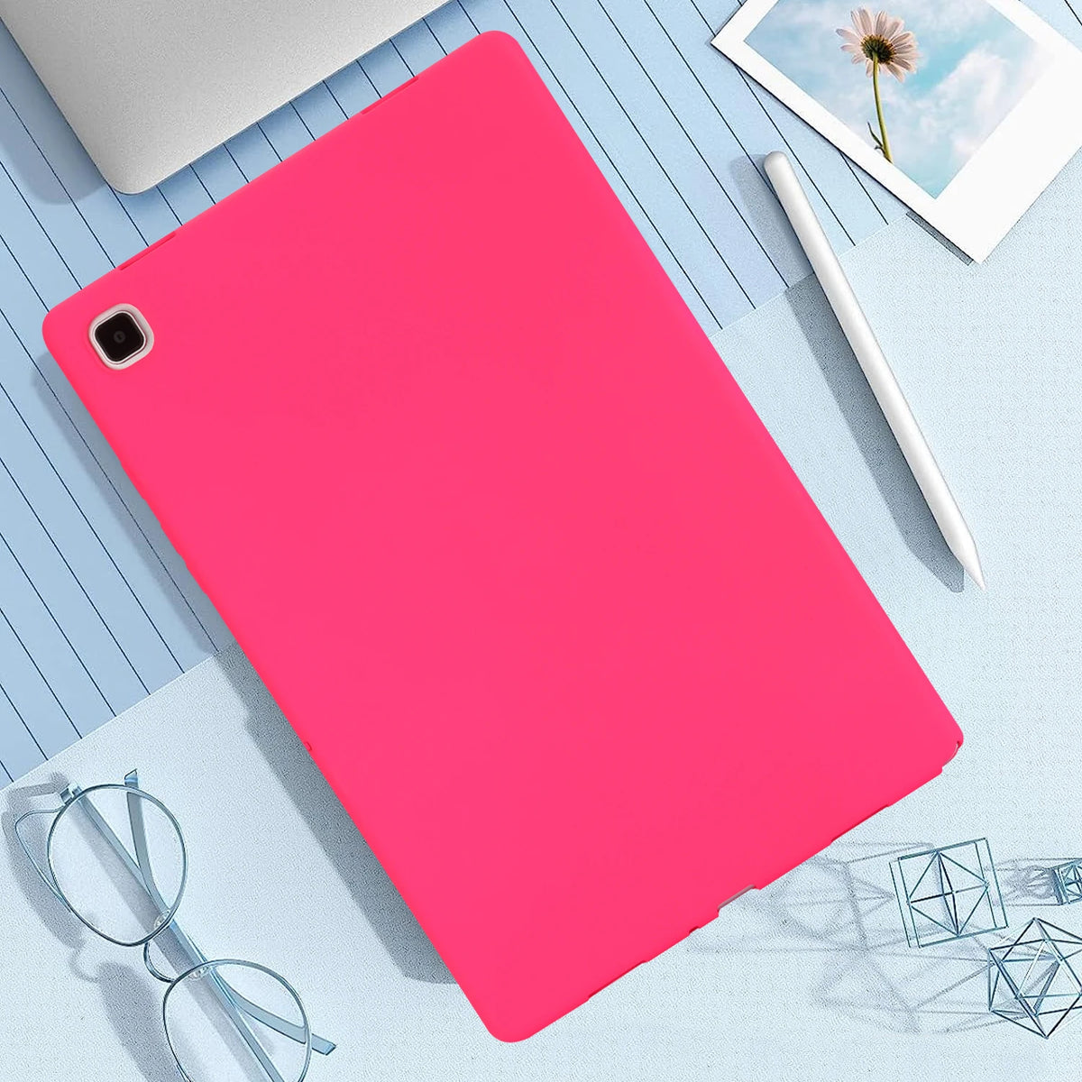 Suitable for Samsung Galaxy S7 S8 S9 S6 LITE A8 A2019 A7 10.5/11inch T225 T220 T290 T295 P610 P615 X700 X800 T970 T870 Tablet Pr Quake Rose red TAB A7LITE T225 T220
