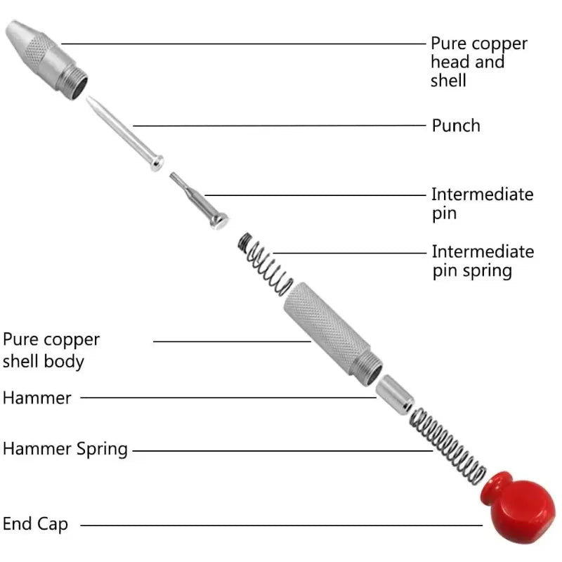 1pcs Automatic Center Punch Automatic Metal Punch Tool Woodworking Tools Loaded Marker Wood Chisel Joinery Carpenter Tool Quake