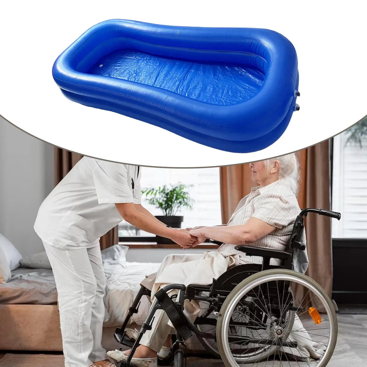 Inflatable Bathtub Bath Basin Portable PVC Easy to Use Adjustable Body Washing Quake
