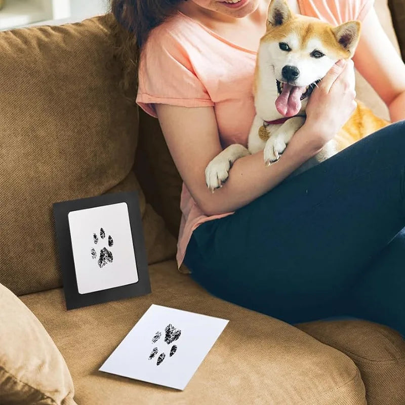 VVOCCI Pet Dog And Cat Paw Print Ink Set Pad Safe Non Toxic Baby Handprints Wash Free Easy Clean DIY Footprints Pet Souvenirs Quake