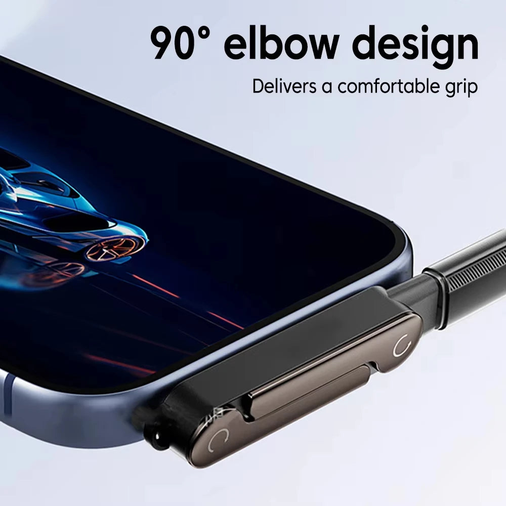 Type-c Phone Charging Bracket Adapter 240W Fast Charging OTG Type-C Male to USB-C Female Converter With foldable Holder Quake