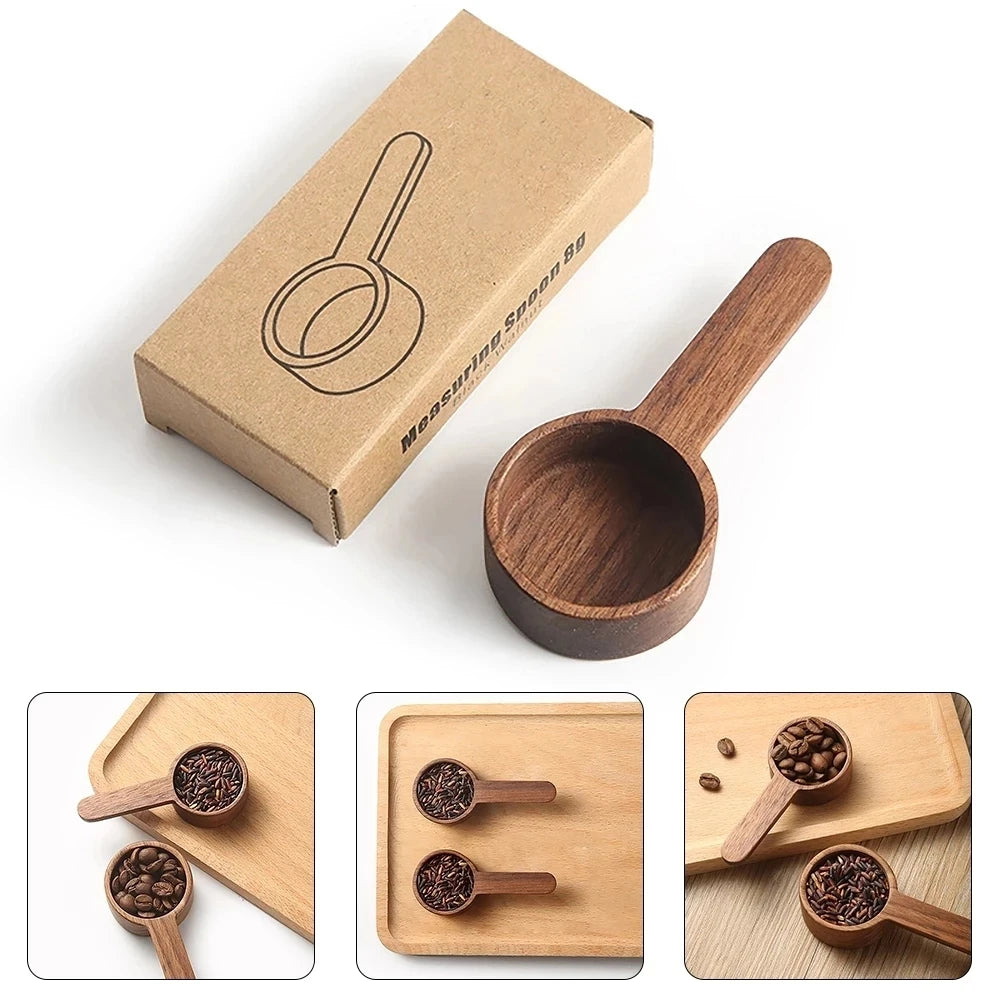 Wooden Measuring Spoon Set Kitchen Measuring Spoons Tea Coffee Scoop Sugar Spice Measure Spoon Measuring Tools for Cooking Home Quake