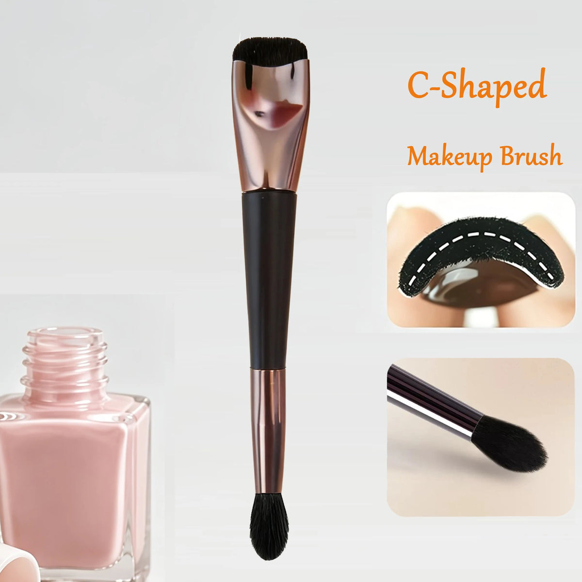 C-Shaped Makeup Brush, Makeup Is Quick And Easy, Contour & Highlight Brush, Suitable for Beginners Quake