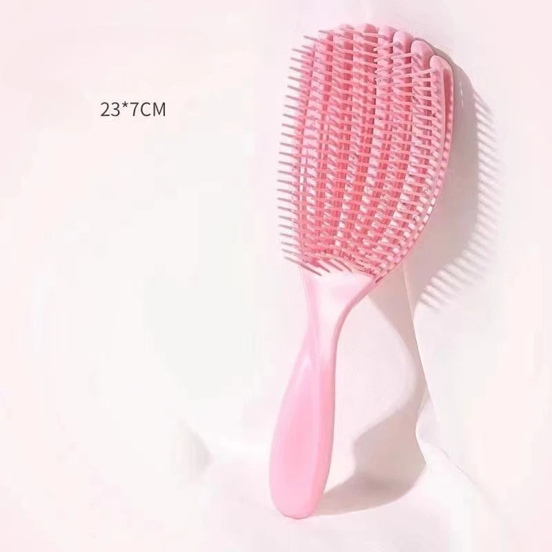 Hair Thick Hairs Care Hairbrush Hair Brushes Octopus Hairbrush Pink Massage Detangler Brush for Curly Styling Tool Wholesale Quake L Pink