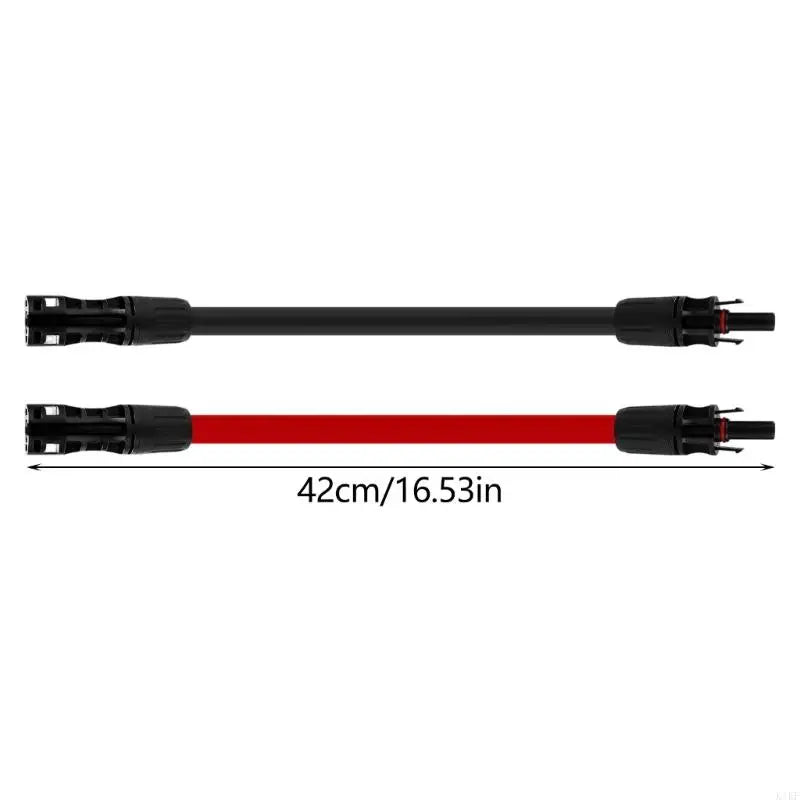 Solar Extension Cable Set with Flat 2-Wire Cable, 42 Connector Wire for Roof Array Wiring and Outdoor Link Use Daily K1KF Quake