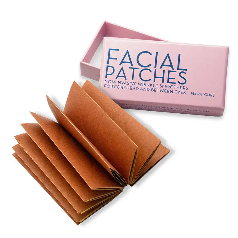 144pcs Furongni anti-wrinkle facial patch, sichuan pattern forehead, eyebrow patch, nasolabial fold patch Quake 144pcs