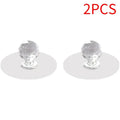 20/2pcs Transparent Crystal Door Knobs Cabinet Drawer Door Knobs Handles Self-adhesive Handle with Hook Function Door Wall Decor Quake 2PCS