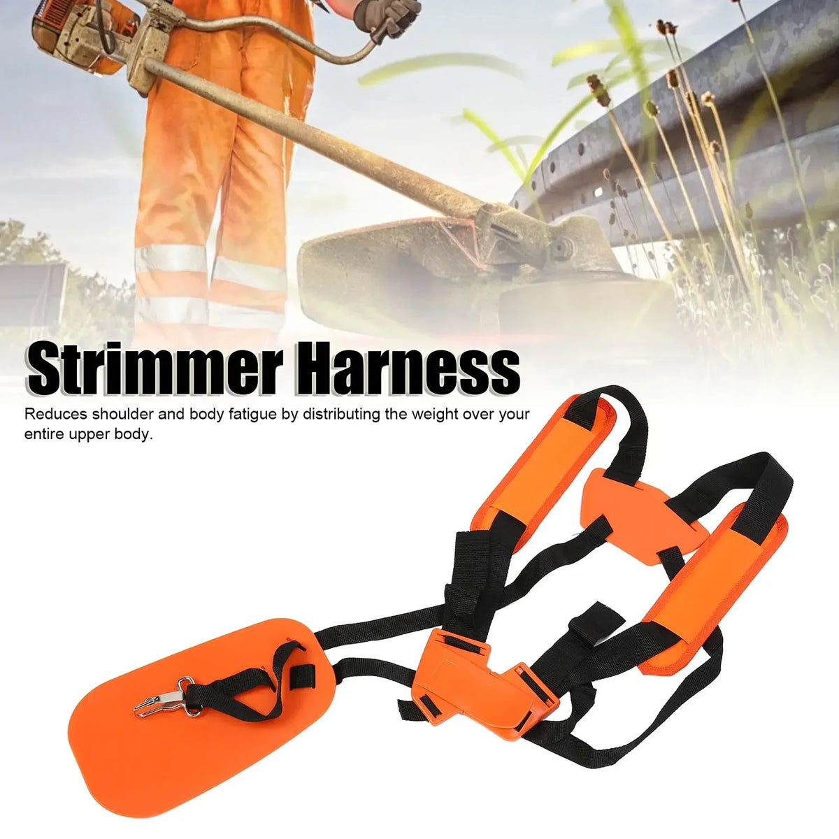 Brush Cutter Strap Trimmer Shoulder Strap Lawn Mower Harness Strap Double Shoulder Nylon Belt for Brush Cutter Strimmer Harness Quake