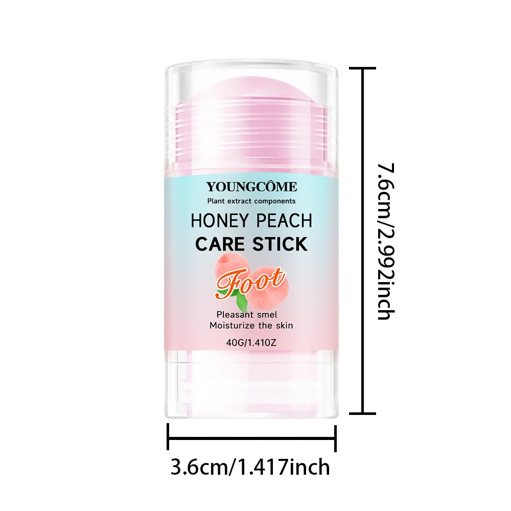  Honey Peach Care Foot Stick Deodorant Stick Anti Sweating Keep Drying Fragrance RemoveFoot Odor Foot Refresh Sticks Quake 40g