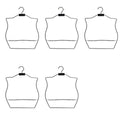 5pcs Metal Sports Bra Hanger Rotatable Multifunctional Swimsuit Hanging Rack Wardrobe Closet Storage Organizer Commercial Use Quake 5pcs-black