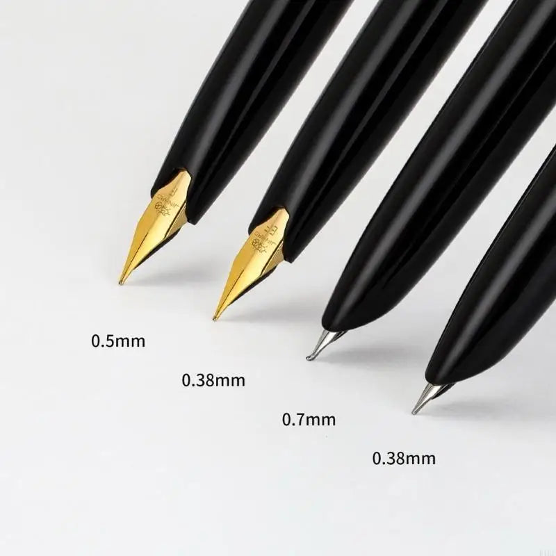 Pocket Fountain Pen, Metal Fountain Pen EF 0.38MM Fine Point, Screw Filling Cartridge for Office Notes, Journaling, K1KF Quake