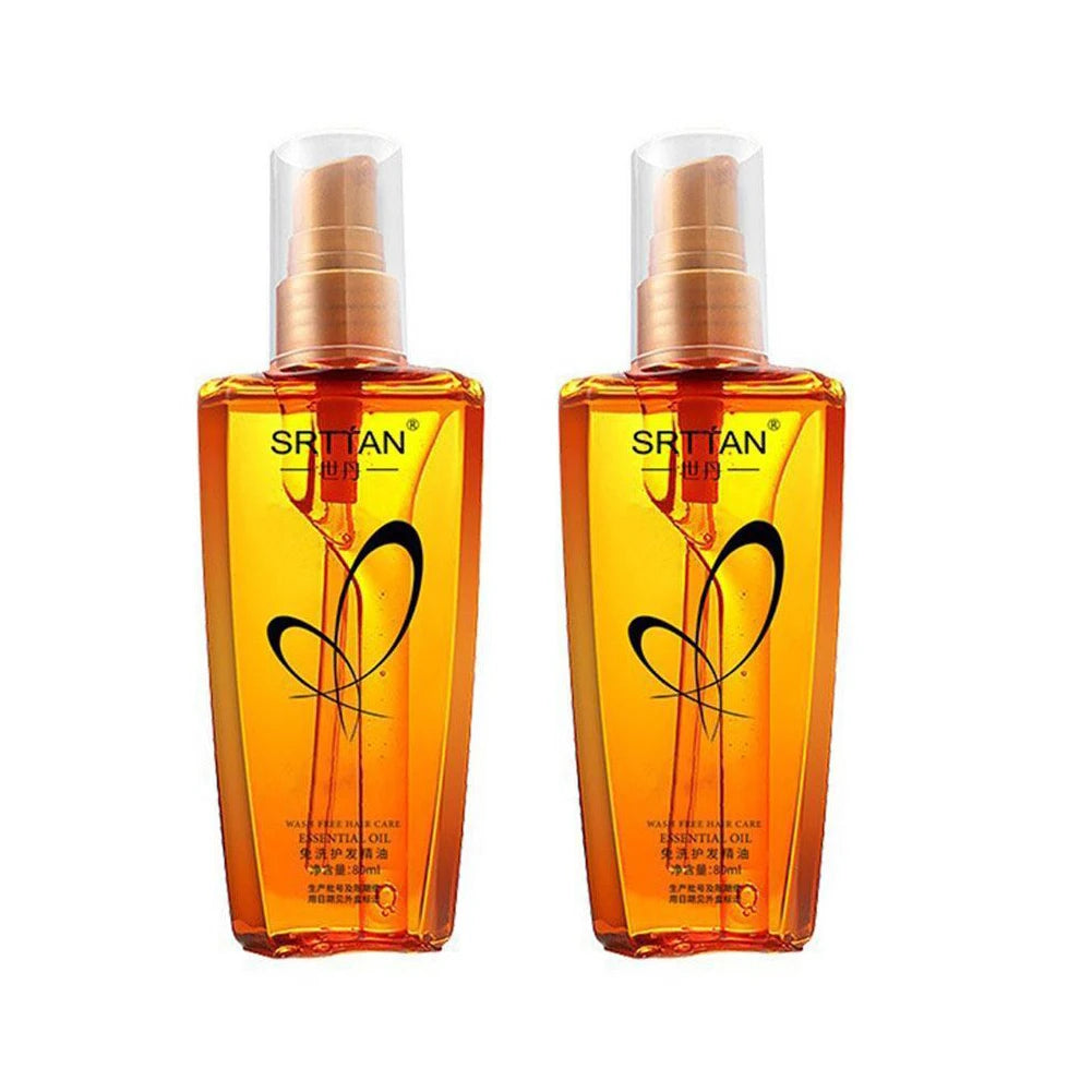Moroccan Argan Oil Hair Serum Lightweight Hair Oil Mist For Split Ends, Frizzy Hair And Flyaways, Hair Oil Repair- Gloss Shine Quake 80ml X2