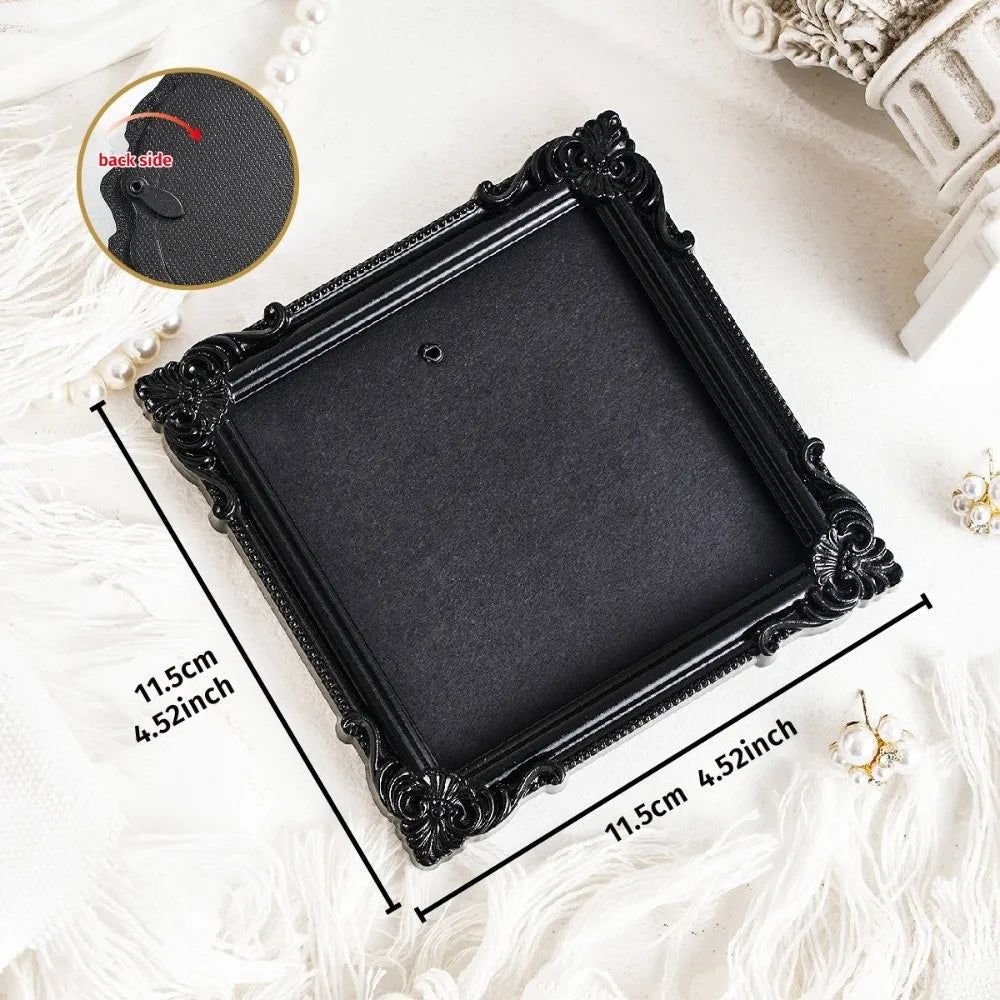 Hanging Mini Photo Frames Photographic Props Wall Space DIY Vintage Picture Frame Resin Baroque Ornate Decorative Frames Quake A62