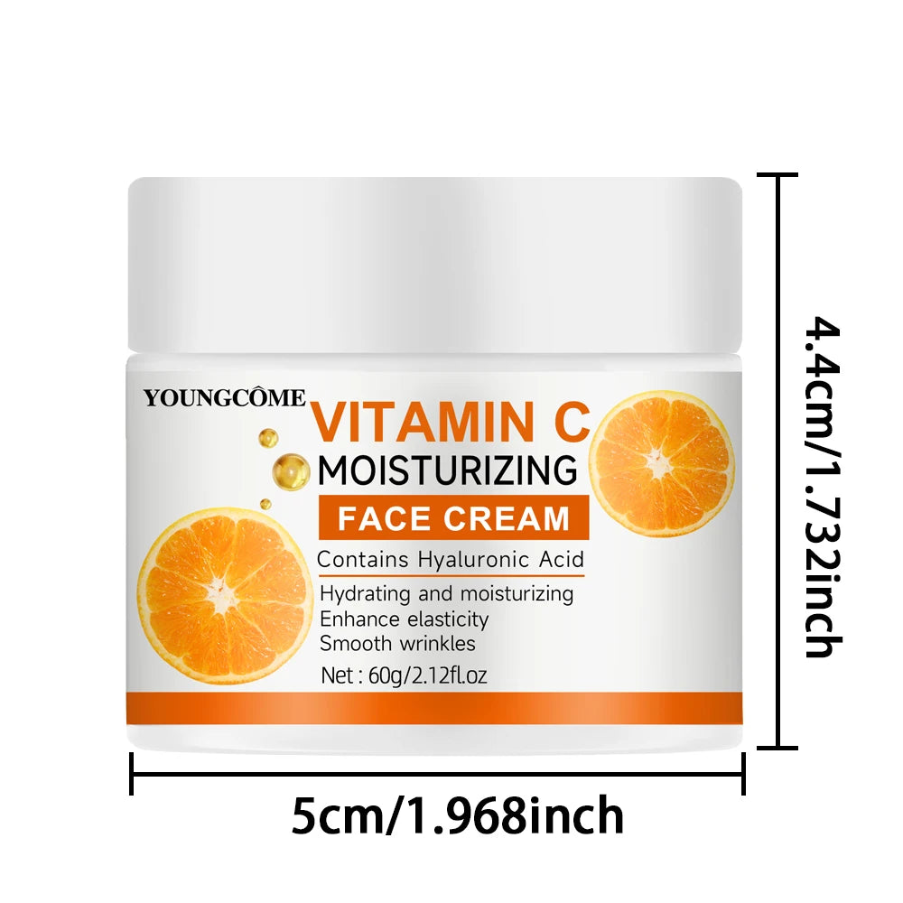 Vitamin C Moisturising Cream Repair Anti-aging Essence Facial Skin Care Contains Hyaluronic Acid Dark Spot Remover Moisturizing Quake 60g