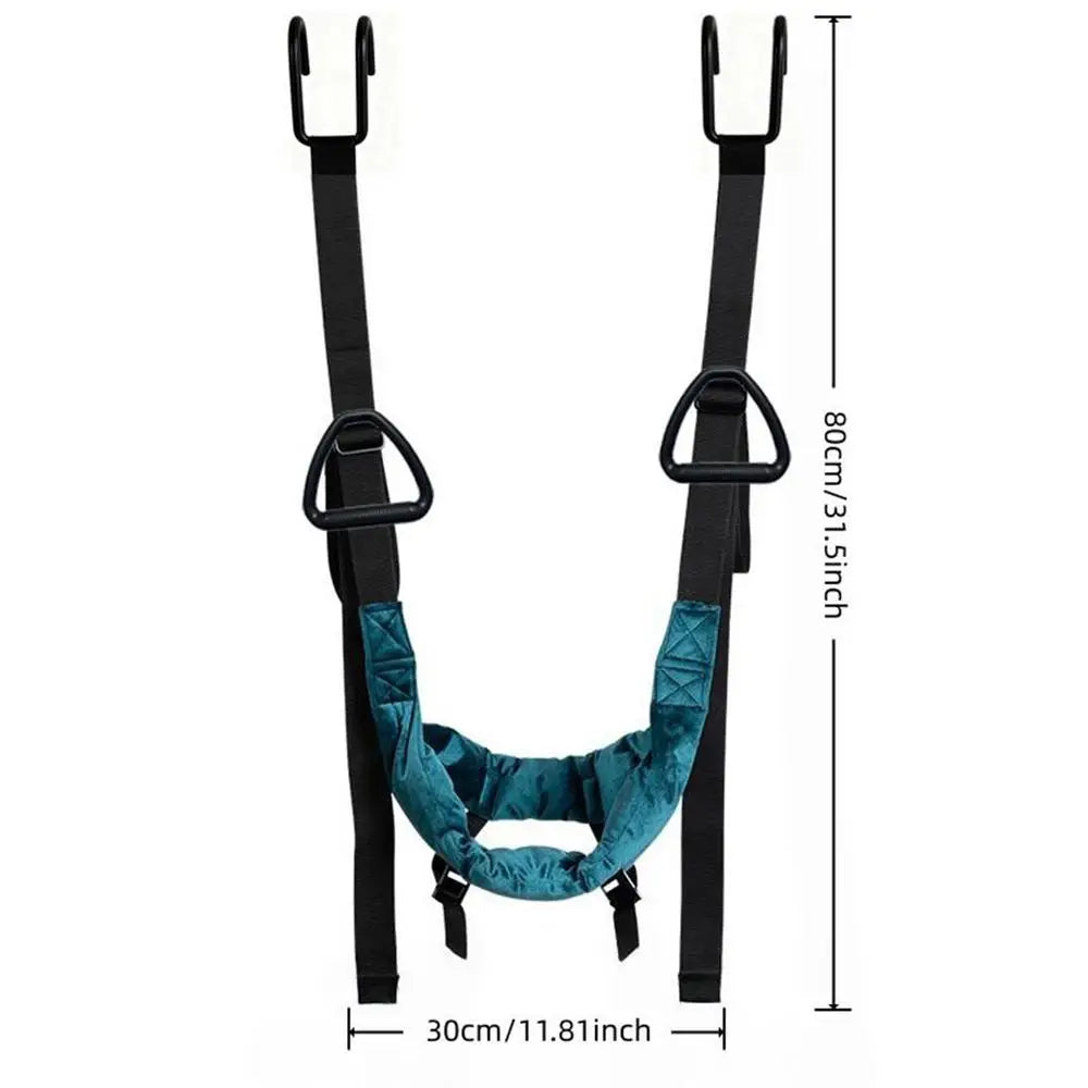 Neck Traction Device Portable Adjustable Stable Tool Soft Cervical Traction for Family Men Women Adults Home Office Travel Daily Quake Blue