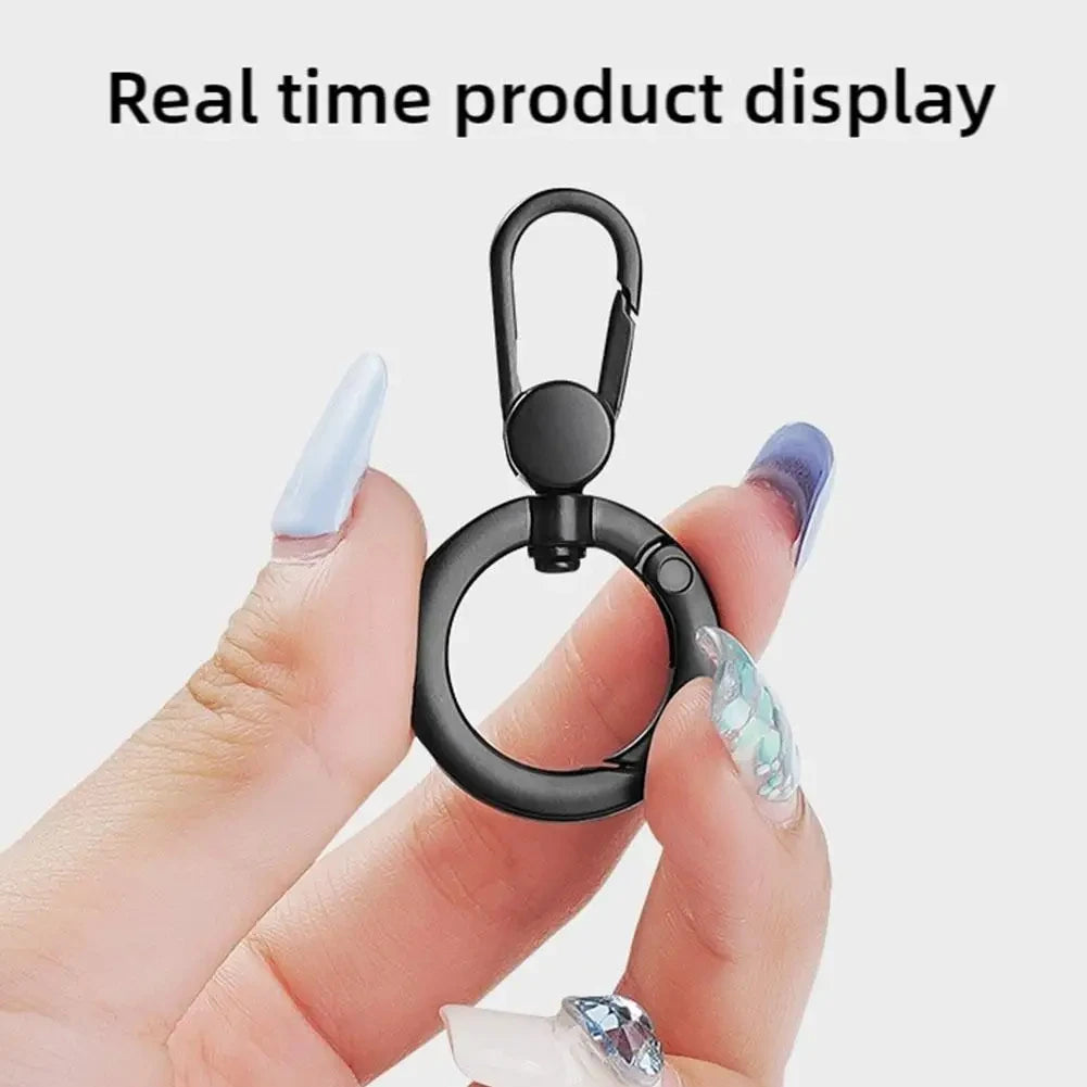 Metal Phone Lanyard Gasket Patch Rotatable Metal Buckle Hanging Steel Clip Card Cord Tab Mobile Phone Accessories Quake