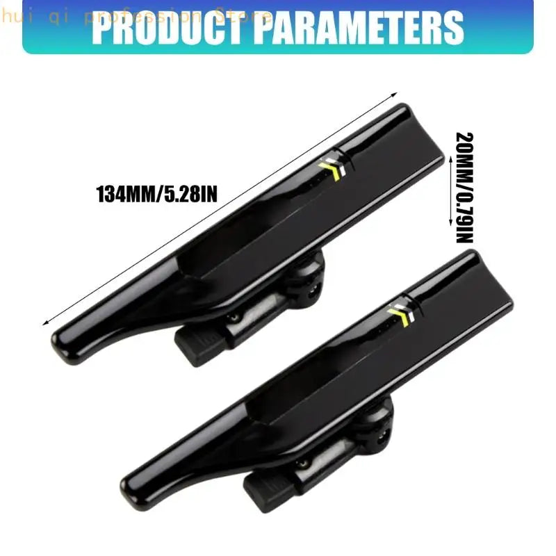 Windshield Wiper Support Clip Set, 2 Piece Black ABS Mechanical Pair With Visible Spring Base for Car Owners Managing Daily Quake