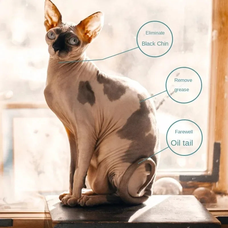 500ml Sphinx Cat Pet Shampoo Cat Shower Gel Canadian Body Wash-free Pet Cat Hairless Cat Special Body Wash-free To Control Oil Quake