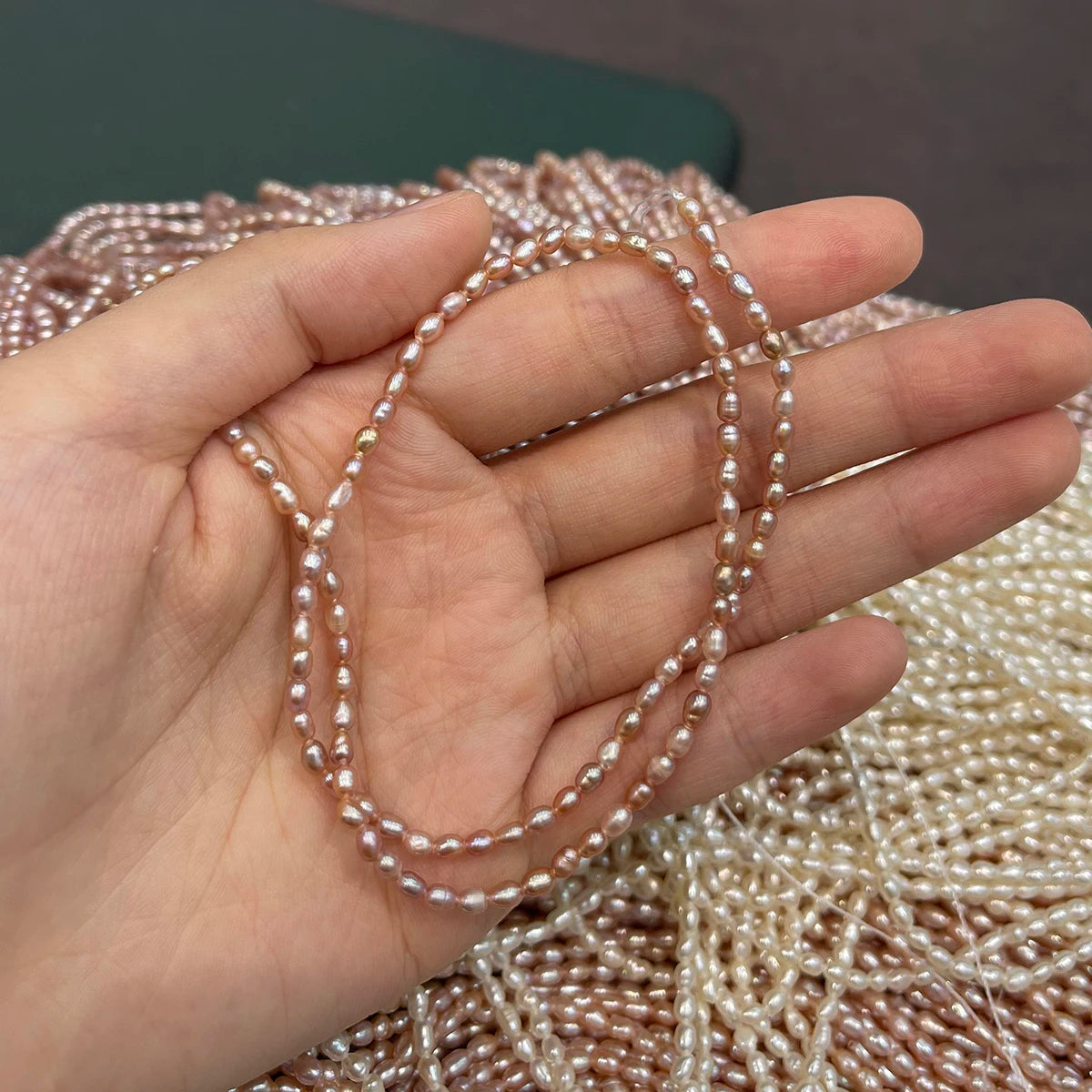 A Natural Freshwater Pearl Rice Isolation Pearl 2-3mm For Jewelry Making DIY Necklace Bracelet Chains Earrings Accessory Quake