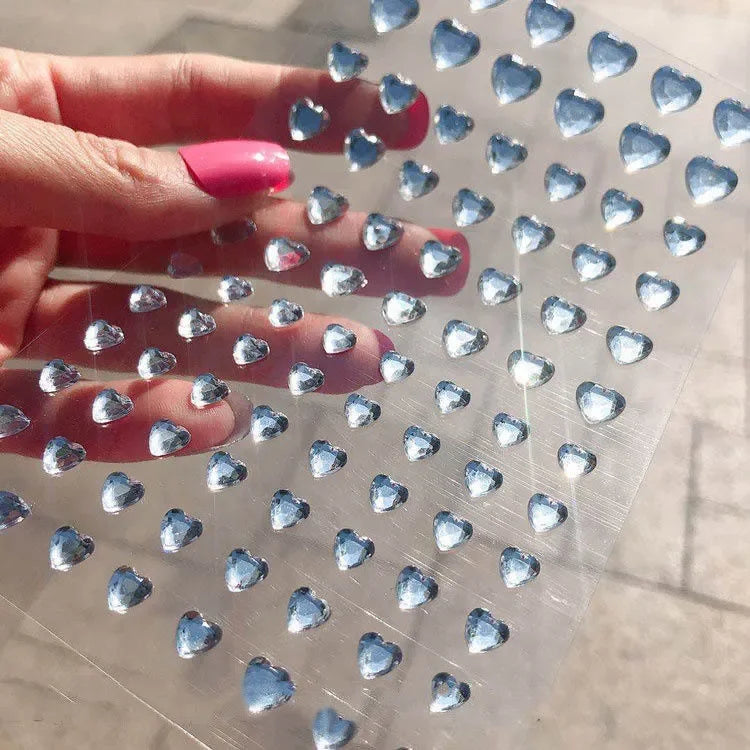 Teardrop Rhinestone Face Stickers – Glam DIY Party Gems