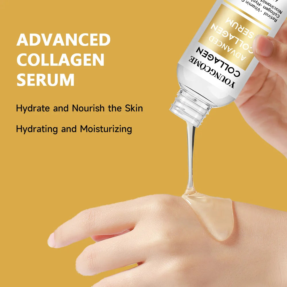 Anti-aging Facial Hydrolyzed Silk Protein Collagen Thread Ball Serum Moisturiz Hydration Lifting Firm Fine lines Essence Quake