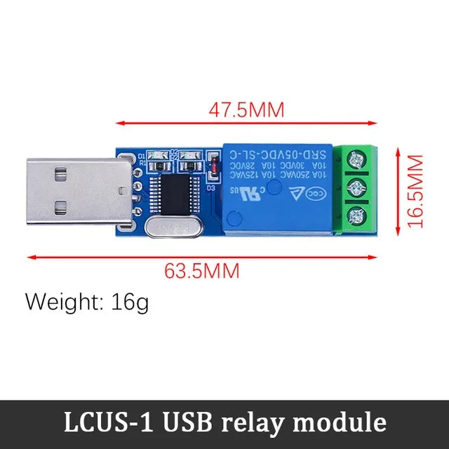USB Relay Module CH340 USB Intelligent Control Switch 10A 250VAC 30VDC Over-Currentelay LCUS-1/LCUS-2 /LCUS-4/LCUS-8 Smart Home Quake LCUS-1