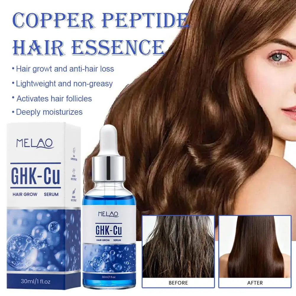 Copper Peptide Hair Serum Ghk-Cu Peptide for Hair Growth Scalp Moisturizer Advanced Regrowth Treatment Root Strengthen Hair Oil Quake