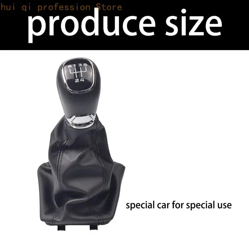 Manual Interior Shifter Lever Knob With Boot Assembly, Black Console Trim Set for Consistent Replacement Appearance H8WE Quake
