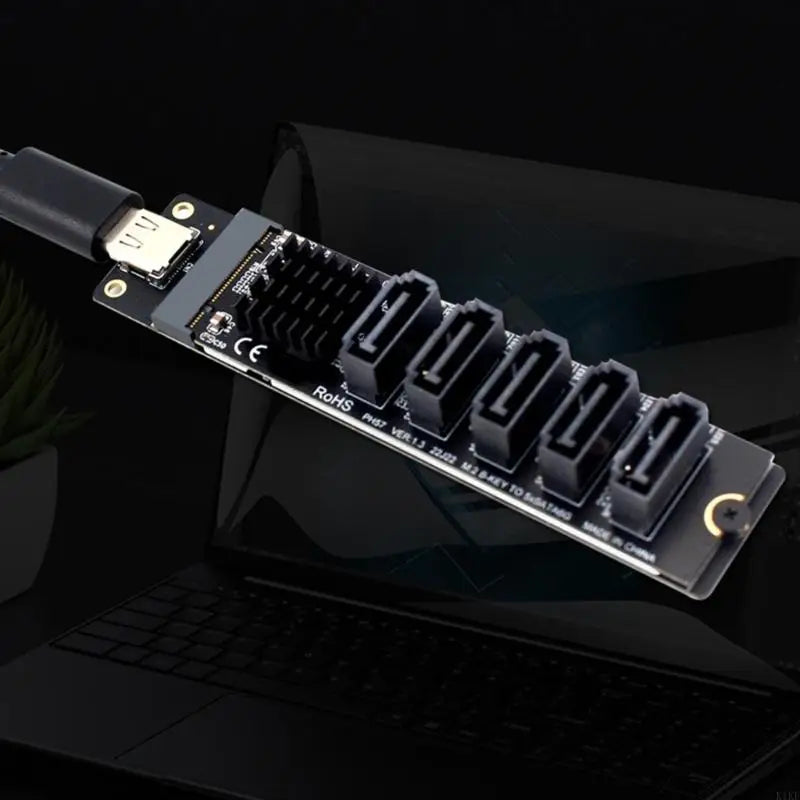 Fast Speed 5Gbps USB3.0 to 5 SATA3 Port Converter JMS580 Chip for Solid Drive Adapter K1KF Quake