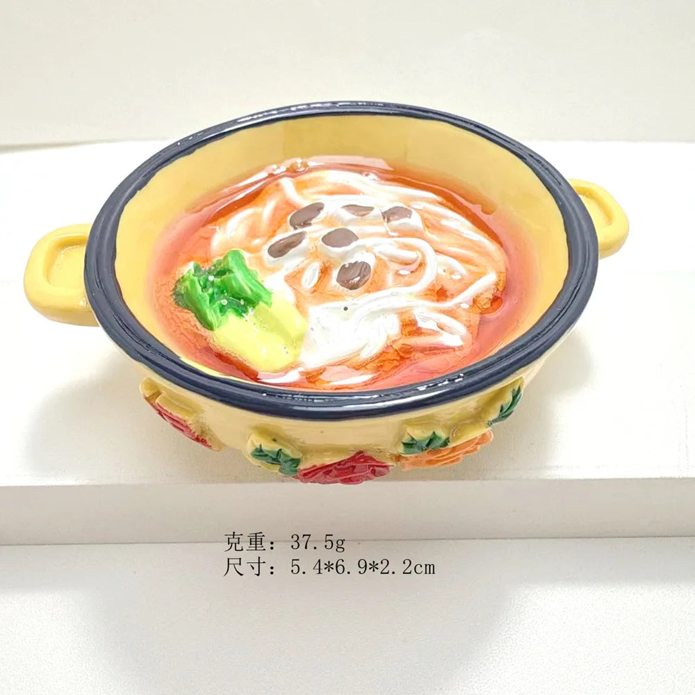5Pcs Large Miniature Sweet Cake Dessert Noodle Resin Cabochon Fake Food for Decor Making Accessories DIY Dollhouse Kichen Play Quake No.2