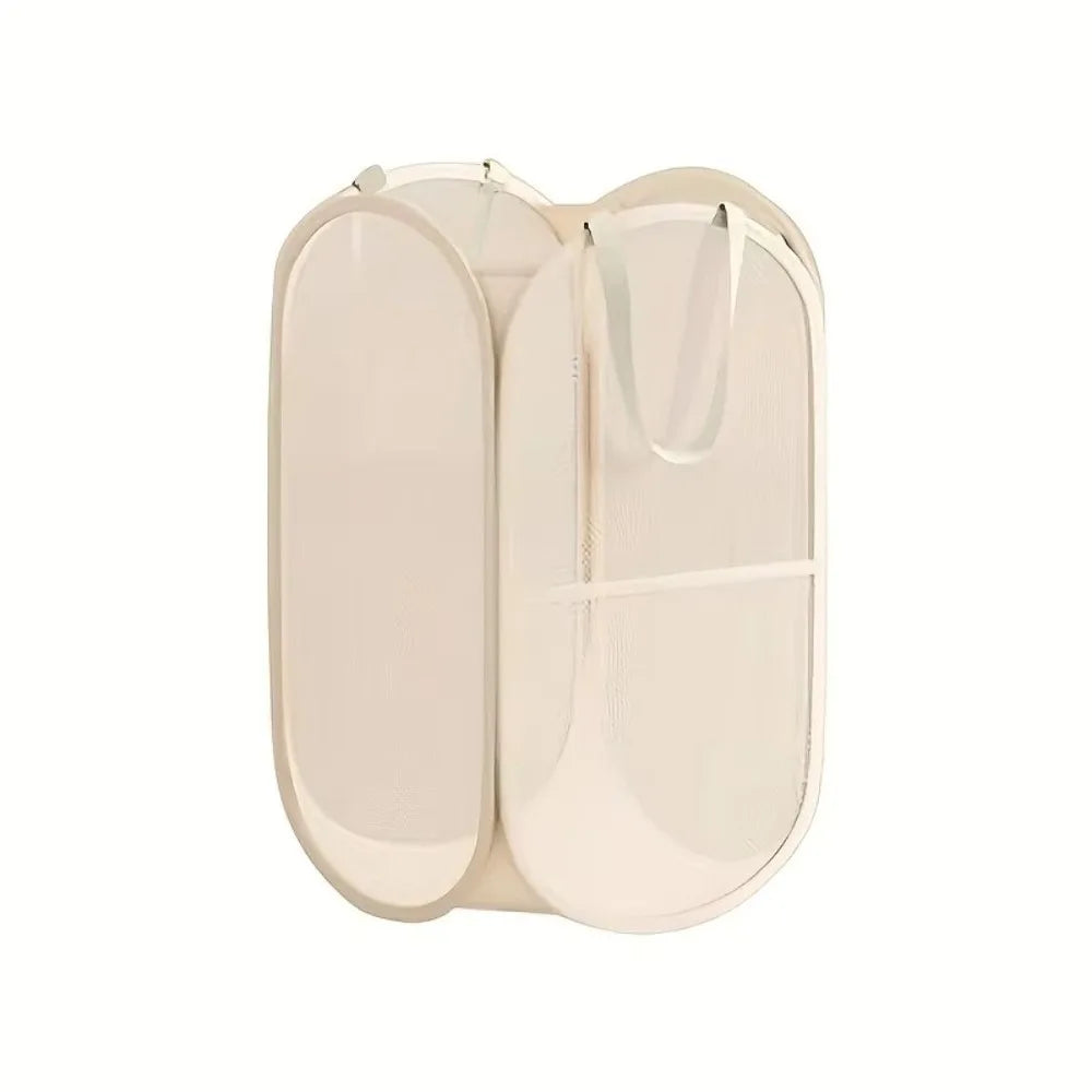 New Sub Block Design Doll Storage Basket with Handle Large-capacity Storage Bucket Side Pocket Laundry Basket Laundry Supplies Quake