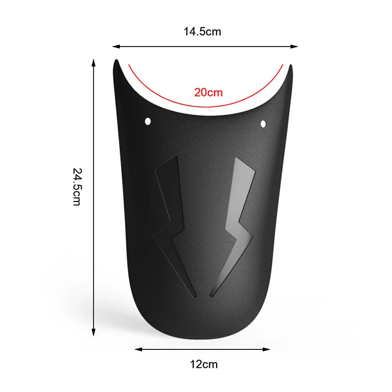 1Pcs Motorcycle Lengthen Front Fender Rear or Front Wheel Extension Fender Mudguard Splash Guard Universal Quake Black