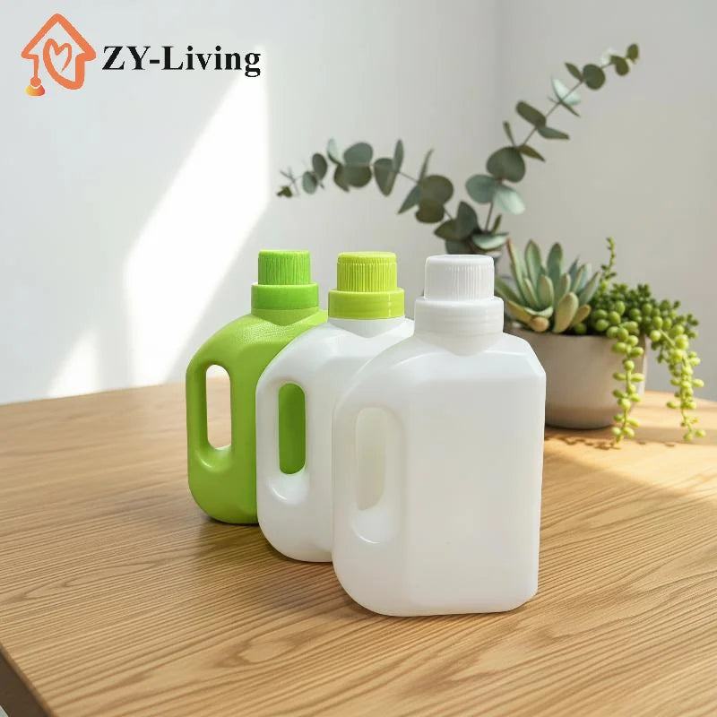 500ml PE Plastic Empty Bottle With Handle Screw Cap Liquid Fertilizer Laundry Detergent Refillable Jar Quake