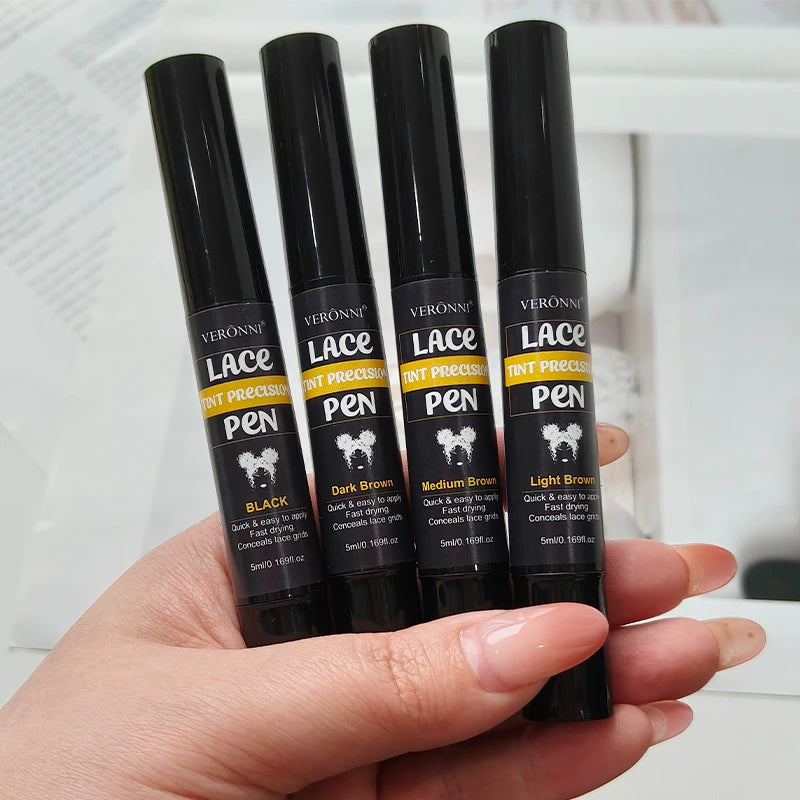 Lace Tint Pen Tinted Lace Precison for Wigs Long-Lasting Easy Apply Natural-Looking High Viscosity Hair Tint for All Hair Types Quake