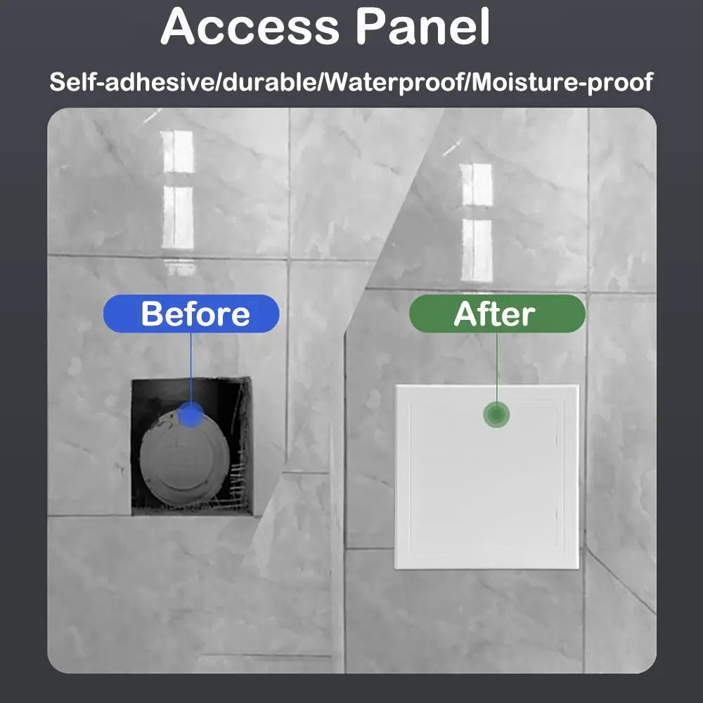 Self-adhesive Access Panel Door Plastic Removable Opening Flap Cover Plate White Hinged Access Hatch Doors Wall Ceiling Quake