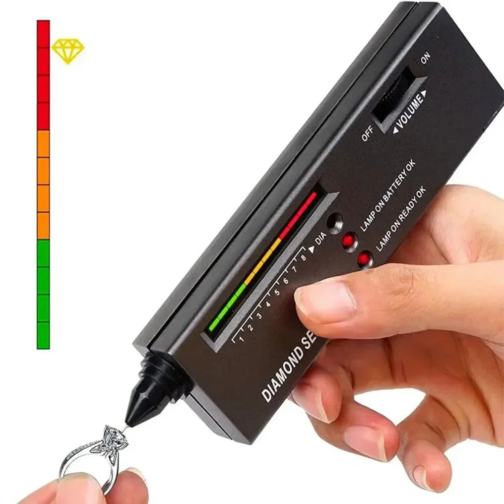 Diamond Tester High Accuracy Diamond Tester Pen Jewelry Diamond Tester Professional Diamond Selector Diamond Tester Kit Quake black