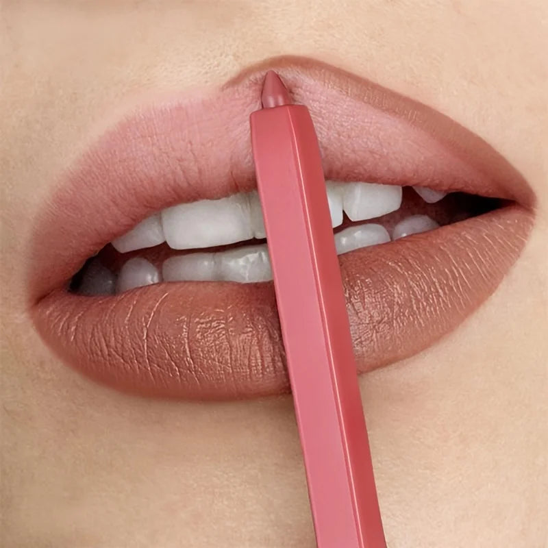 1pc Matte Lip Liner Pen, High Pigment & Waterproof, Versatile Mixed Colors, Suitable For All Skin Types Quake