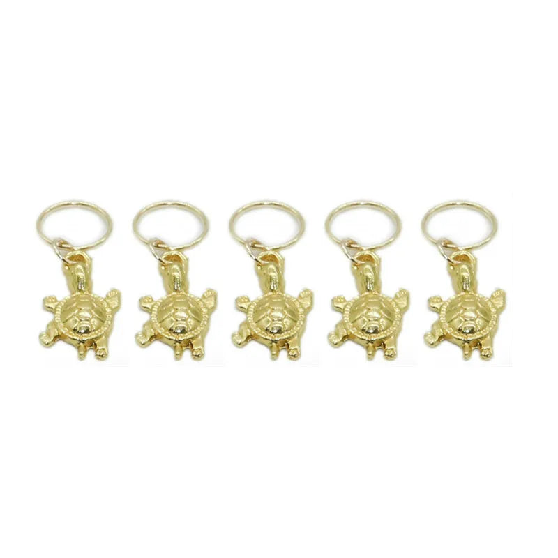 5-10pcs/set Hair Braids Tools Hair Accessories Personality DIY Pendant Coin Ring Leaves Pendant Rings Decor Braiding Hair Braids Quake 5pcs NO.16