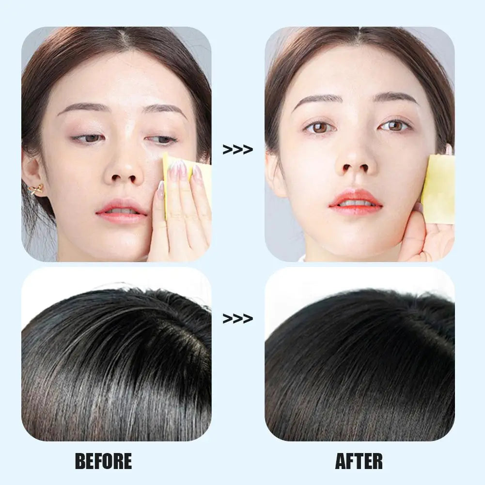 Oil Blotting Sheets for Face, Face Blotting Sheets for Oily Skin with Mirror & Makeup Puff, Oily Skin Blotting Paper for Women Quake