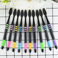 10 Pieces Packed Soft Bristle Bamboo Charcoal Black Hair Ultra-Fine Beauty Toothbrush Couple Suit Oral Cleaning Tools Quake 10pcs black