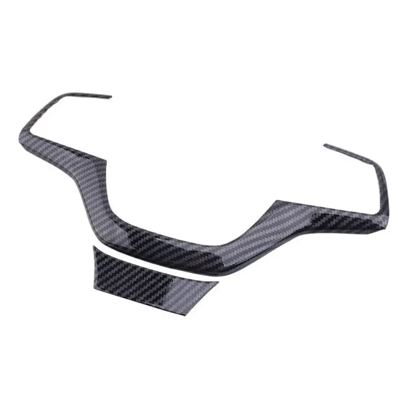 For Hyundai Elantra 2017-2020 Carbon Fiber Look Car Interior Steering Wheel Trim Cover Sticker Button Frame Molding Accessories Quake