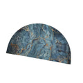 Half Round Bath Mat Dry Fast Shower Mat Area Rug Floor Mat Water Absorbent Washable Bathroom Rug for Bathroom Floor Tub Shower Quake Blue