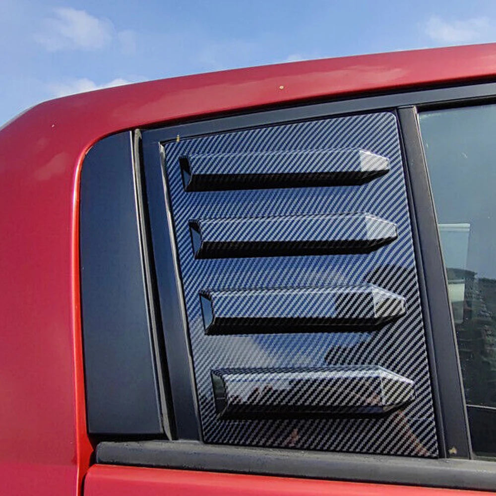 For Tiida 2005-2010 Versa 2007-2012 Hatchback Car Rear Louver Window Side Shutter Cover Trim Sticker Vent Scoop ABS Carbon Fiber Quake